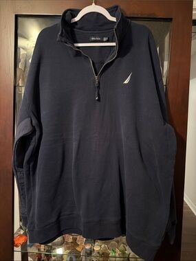 Nautica Men's Dark Navy Quarter-Zip Pullover
